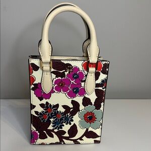 Tory Burch Floral Mini Bag - Cream, Purple, Red, Blue